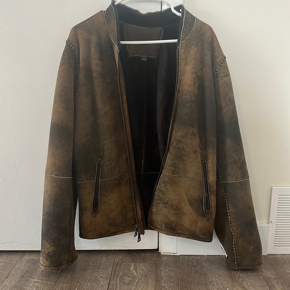 LIMITED EDITION. Zip Front Shearling Jacket - John Varvatos.